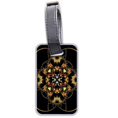 Fractal Stained Glass Ornate Luggage Tag (two Sides) by Sarkoni