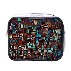 Stained Glass Mosaic Abstract Mini Toiletries Bag (one Side)