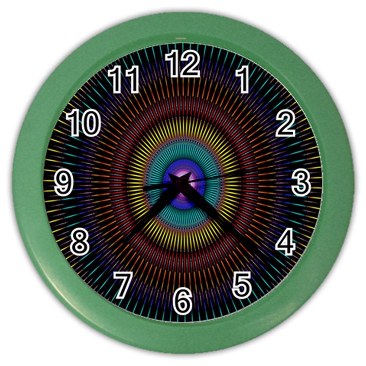 Artskop Kaleidoscope Pattern Color Wall Clock