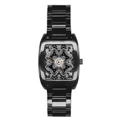 Mandala Calming Coloring Page Stainless Steel Barrel Watch