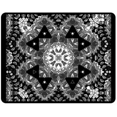 Mandala Calming Coloring Page Two Sides Fleece Blanket (medium) by Sarkoni