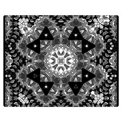 Mandala Calming Coloring Page Two Sides Premium Plush Fleece Blanket (medium) by Sarkoni