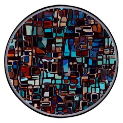 Stained Glass Mosaic Abstract Wireless Fast Charger(black) by Sarkoni