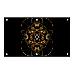 Fractal Stained Glass Ornate Banner And Sign 5  X 3  by Sarkoni