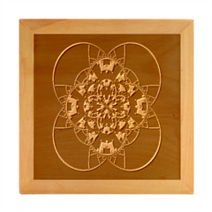 Fractal Stained Glass Ornate Wood Photo Frame Cube