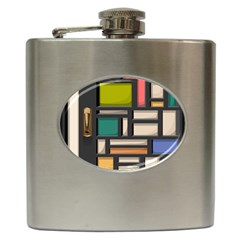 Door Stained Glass Stained Glass Hip Flask (6 Oz)