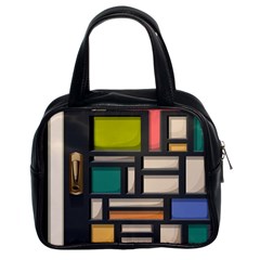 Door Stained Glass Stained Glass Classic Handbag (two Sides)