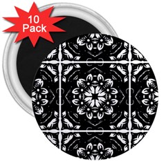 Kaleidoscope Mandala Art 3  Magnets (10 Pack)  by Sarkoni