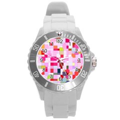 The Framework Paintings Square Round Plastic Sport Watch (l)