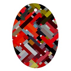 Maze Mazes Fabric Fabrics Color Ornament (oval)