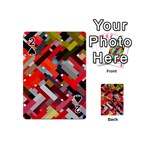 Maze Mazes Fabric Fabrics Color Playing Cards 54 Designs (Mini) Front - Spade2