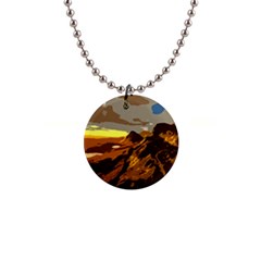 Scotland Monti Mountains Mountain 1  Button Necklace by Sarkoni