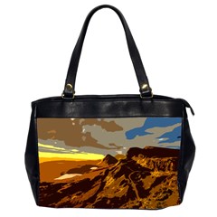 Scotland Monti Mountains Mountain Oversize Office Handbag (2 Sides)