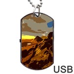 Scotland Monti Mountains Mountain Dog Tag USB Flash (Two Sides) Front