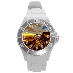 Scotland Monti Mountains Mountain Round Plastic Sport Watch (l) by Sarkoni