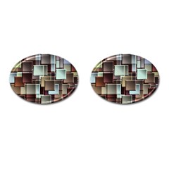 Texture Artwork Mural Murals Art Cufflinks (oval)