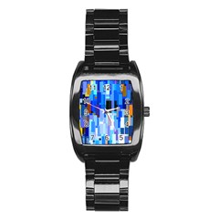 Color Colors Abstract Colorful Stainless Steel Barrel Watch