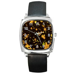 Background Black Blur Colorful Square Metal Watch