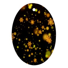 Background Black Blur Colorful Oval Ornament (two Sides) by Sarkoni