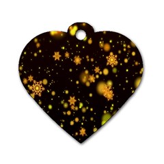 Background Black Blur Colorful Dog Tag Heart (two Sides)