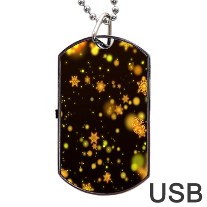 Background Black Blur Colorful Dog Tag USB Flash (One Side)