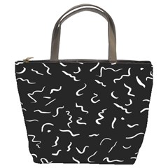 Scribbles Lines Drawing Picture Bucket Bag