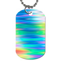 Wave Rainbow Bright Texture Dog Tag (one Side) by Sarkoni