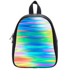Wave Rainbow Bright Texture School Bag (small)