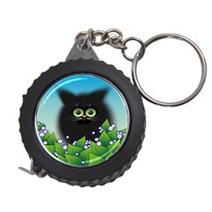 Kitten Black Furry Illustration Measuring Tape