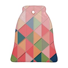 Background Geometric Triangle Bell Ornament (two Sides)