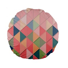 Background Geometric Triangle Standard 15  Premium Flano Round Cushions by Sarkoni