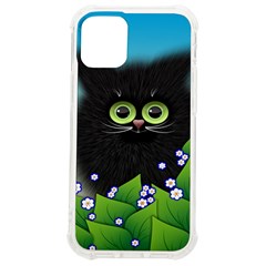 Kitten Black Furry Illustration Iphone 12 Mini Tpu Uv Print Case	 by Sarkoni