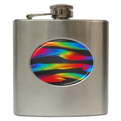 Colorful Background Hip Flask (6 Oz) by Sarkoni