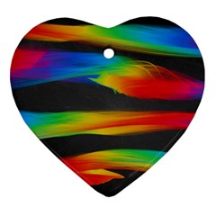 Colorful Background Heart Ornament (two Sides)