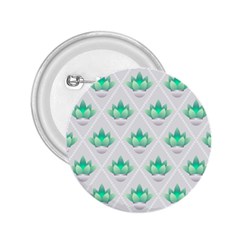 Plant Pattern Green Leaf Flora 2.25  Buttons