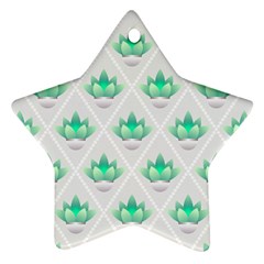 Plant Pattern Green Leaf Flora Ornament (Star)