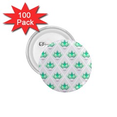 Plant Pattern Green Leaf Flora 1.75  Buttons (100 pack) 