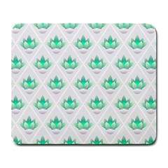 Plant Pattern Green Leaf Flora Large Mousepad