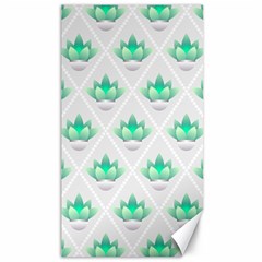 Plant Pattern Green Leaf Flora Canvas 40  x 72 