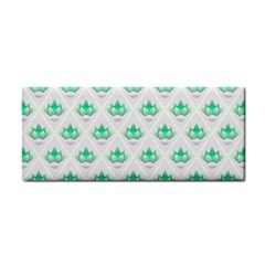 Plant Pattern Green Leaf Flora Hand Towel by Sarkoni