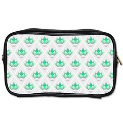 Plant Pattern Green Leaf Flora Toiletries Bag (two Sides)