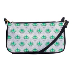 Plant Pattern Green Leaf Flora Shoulder Clutch Bag