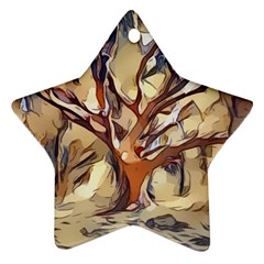 Tree Forest Woods Nature Landscape Ornament (Star)