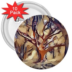 Tree Forest Woods Nature Landscape 3  Buttons (10 pack) 