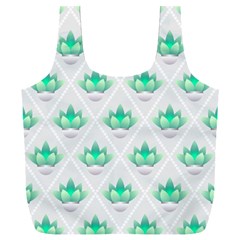 Plant Pattern Green Leaf Flora Full Print Recycle Bag (XXL)