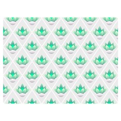 Plant Pattern Green Leaf Flora Two Sides Premium Plush Fleece Blanket (Extra Small)