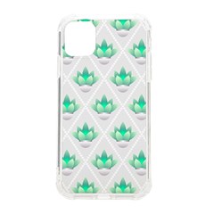 Plant Pattern Green Leaf Flora Iphone 11 Tpu Uv Print Case by Sarkoni