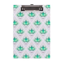 Plant Pattern Green Leaf Flora A5 Acrylic Clipboard