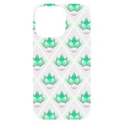 Plant Pattern Green Leaf Flora iPhone 14 Pro Max Black UV Print Case