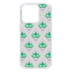 Plant Pattern Green Leaf Flora iPhone 14 Pro TPU UV Print Case